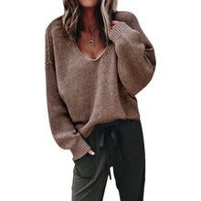 Load image into Gallery viewer, LASPERAL Women Solid O Neck Knitted Sweater 2019 Autumn Winter Fashion Female Pullover Sweaters Ladies Loose Knitwear Dropship