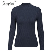 Load image into Gallery viewer, Simplee Knitted jumper sweater women autumn winter Long sleeve top turtleneck female sweater ladies bestmatch pullover jumpers
