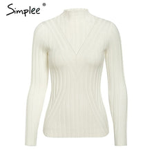 Load image into Gallery viewer, Simplee Knitted jumper sweater women autumn winter Long sleeve top turtleneck female sweater ladies bestmatch pullover jumpers
