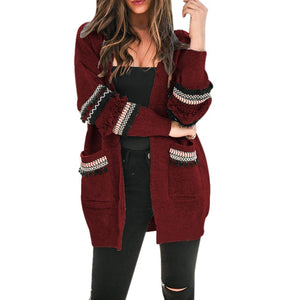 OEAK  2019 New Women Long Sleeve Knitted Cardigan Sweaters Casual Autumn Coats Outwear Fashion Winter Harajuku Veste Femme